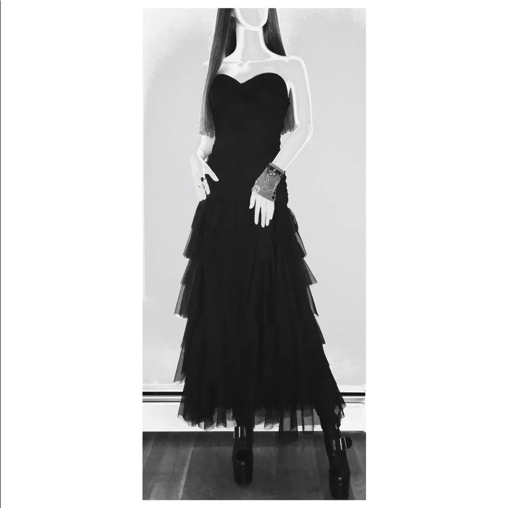 BLACK B. DARLIN RUFFLE TULLE DRESS - Picture 2 of 16